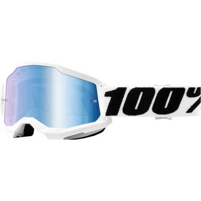 Μάσκα μηχανής motocross 100% STRATA2 EVEREST-MIRROR SILVER